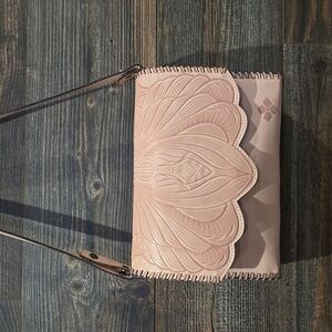 Patricia Nash Santillana, Blush Leather Shoulder Bag